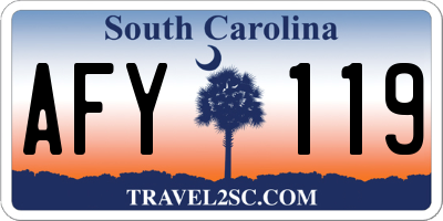 SC license plate AFY119