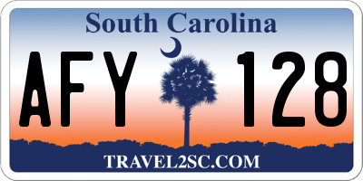 SC license plate AFY128