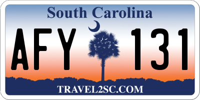 SC license plate AFY131