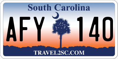 SC license plate AFY140