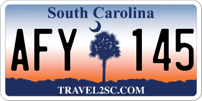 SC license plate AFY145