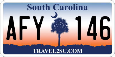 SC license plate AFY146