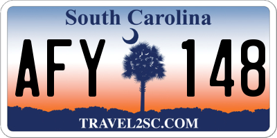 SC license plate AFY148