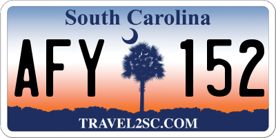 SC license plate AFY152