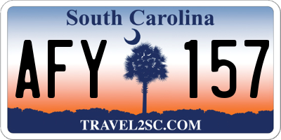 SC license plate AFY157