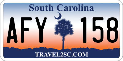 SC license plate AFY158