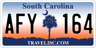 SC license plate AFY164