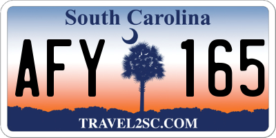 SC license plate AFY165