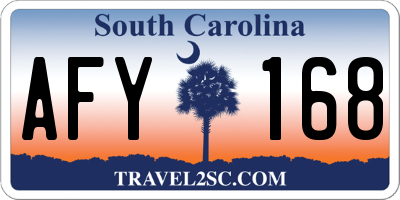 SC license plate AFY168