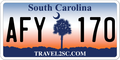 SC license plate AFY170
