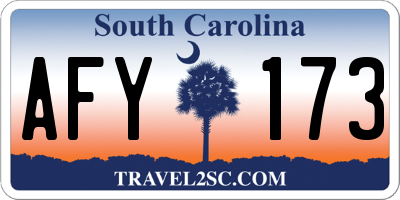 SC license plate AFY173
