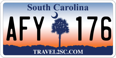 SC license plate AFY176