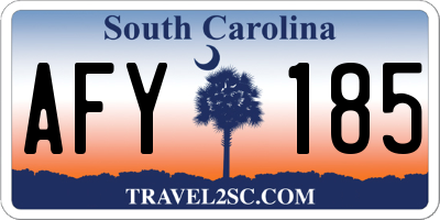 SC license plate AFY185