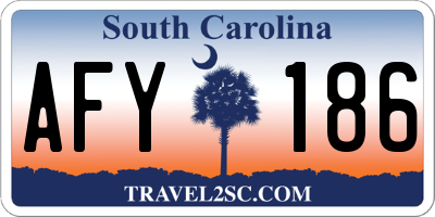SC license plate AFY186