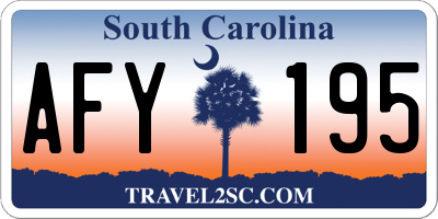 SC license plate AFY195