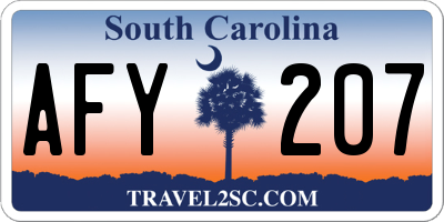 SC license plate AFY207