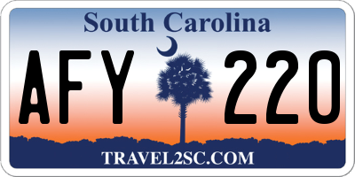 SC license plate AFY220