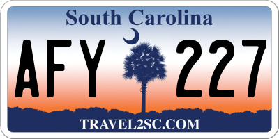 SC license plate AFY227