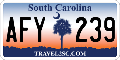 SC license plate AFY239