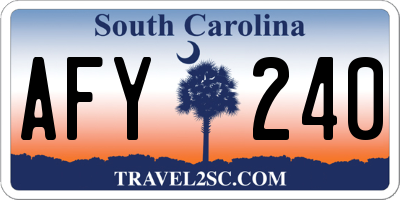SC license plate AFY240