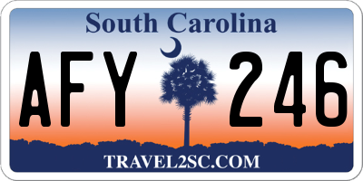 SC license plate AFY246
