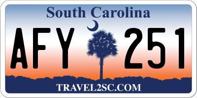 SC license plate AFY251