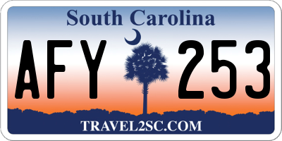 SC license plate AFY253