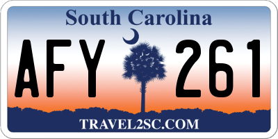 SC license plate AFY261