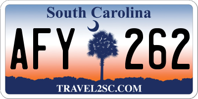 SC license plate AFY262