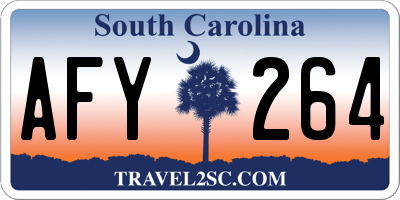 SC license plate AFY264