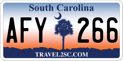 SC license plate AFY266