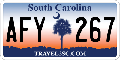 SC license plate AFY267