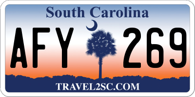 SC license plate AFY269
