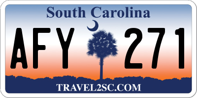 SC license plate AFY271