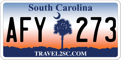 SC license plate AFY273