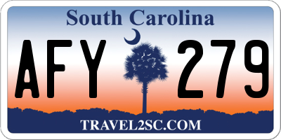 SC license plate AFY279