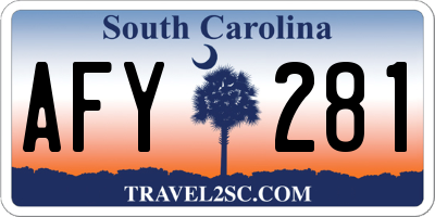 SC license plate AFY281