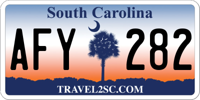 SC license plate AFY282