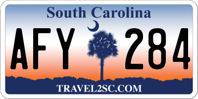 SC license plate AFY284