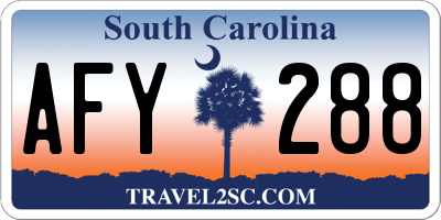 SC license plate AFY288