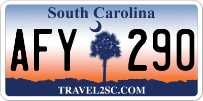 SC license plate AFY290