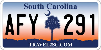 SC license plate AFY291