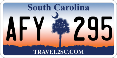 SC license plate AFY295