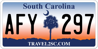 SC license plate AFY297