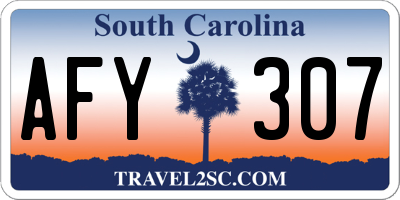 SC license plate AFY307