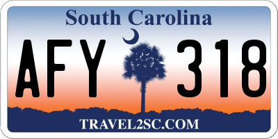 SC license plate AFY318