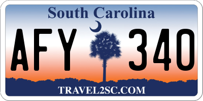 SC license plate AFY340