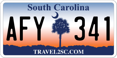 SC license plate AFY341
