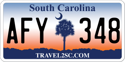 SC license plate AFY348