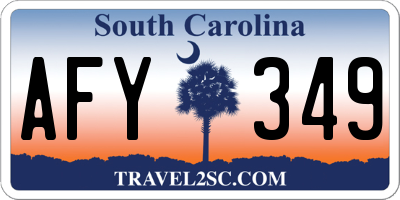 SC license plate AFY349